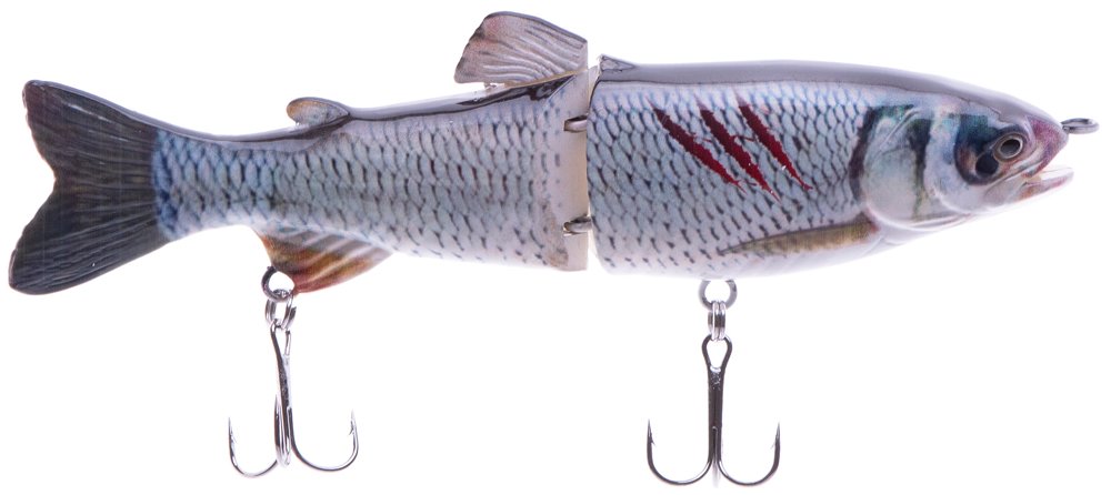 7" RF Glider Swimbait Silver Shiner Injured