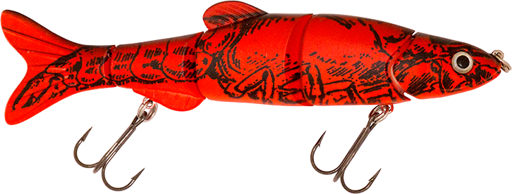 6.50" The Intruder Swimbait Red Craw