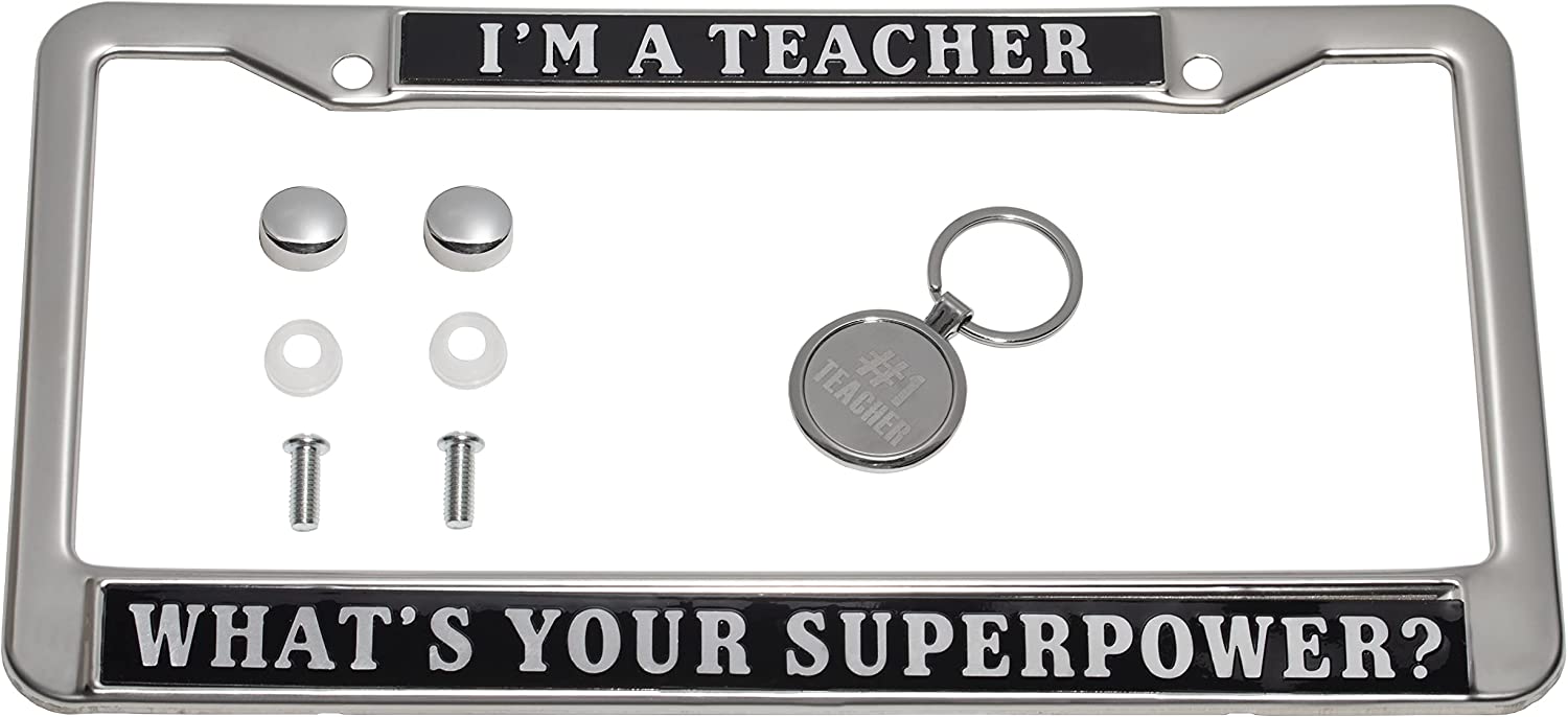 I'm A Teach What's Your Superpower License Frame